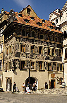 捷克共和国,布拉格,老城广场,旧城广场,房子,家