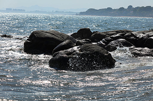 北戴河,海边,老虎石,浴场,沙滩,礁石,海浪,游客,婚纱照,情人,爱情