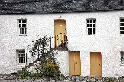 苏格兰,18世纪,房子,小屋,房客,带来,生活,背影,社区