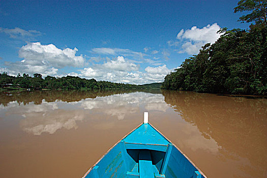独木舟,京那巴丹岸河,沙巴,婆罗洲,马来西亚