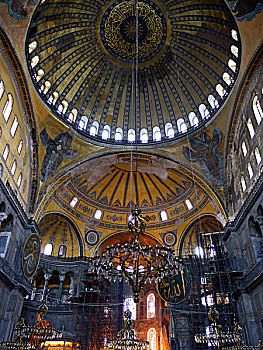 伊斯坦布尔,穹顶,上方,圣索菲亚教堂,博物馆