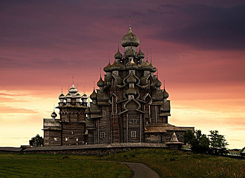 圣容教堂,教堂,背影,世界遗产,俄罗斯