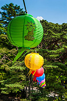 彩色,灯笼,佛国寺,世界遗产,庆州,韩国
