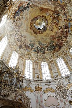 圆顶,艾塔,教堂,上巴伐利亚,德国,欧洲