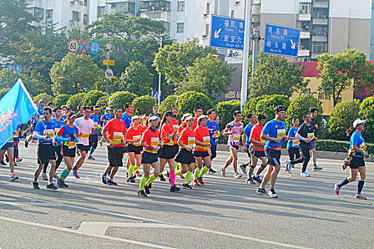 深圳宝安马拉松比赛实拍