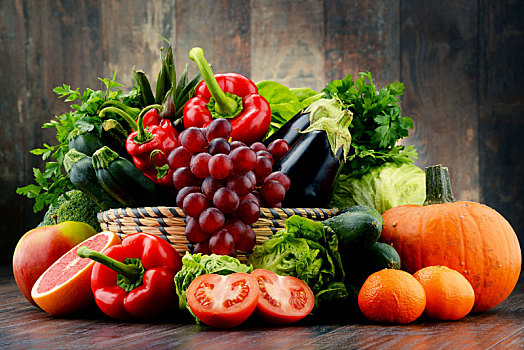 构图,品种,新鲜,蔬菜,水果
