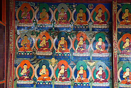 西藏日喀则札什伦布寺壁画