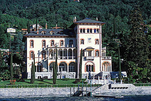 别墅,靠近,科摩湖,意大利湖,伦巴第,意大利,欧洲