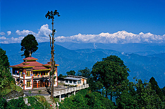 风景,山,大吉岭,西孟加拉,印度,亚洲