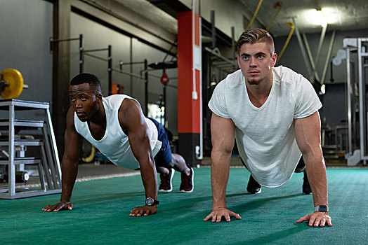 男性,竞技,练习,一起,健身中心
