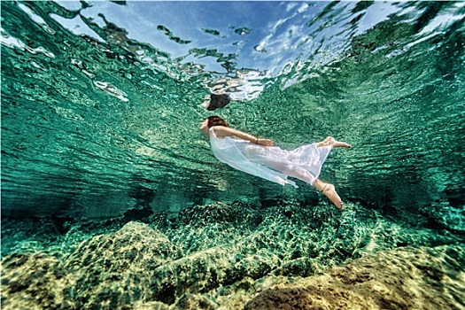 游泳,透明,海洋