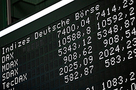 股票指数,交易大厅,法兰克福证券交易所,德国,法兰克福,黑森州,欧洲