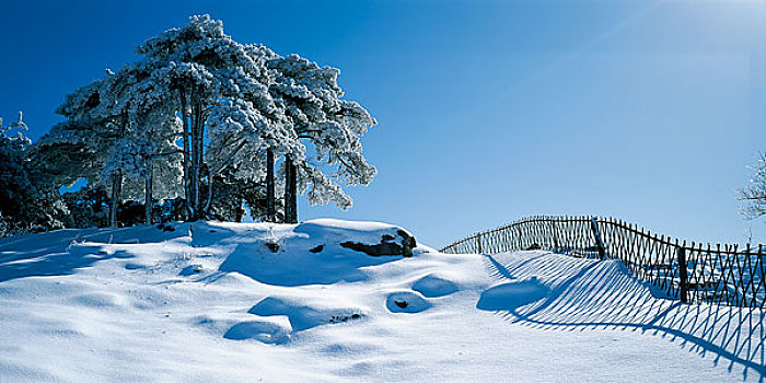 安徽黄山雪景