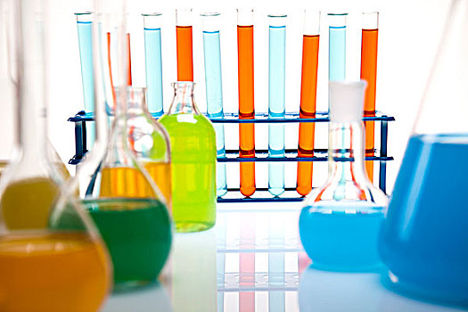 实验室,玻璃,液体,彩色