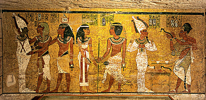 埃及,埃及法老图坦卡蒙,墓地,墙壁