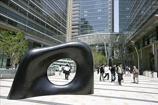 雕塑,形状,东京,市中心,复杂,塔,建筑师,安藤忠雄设计,地区,日本
