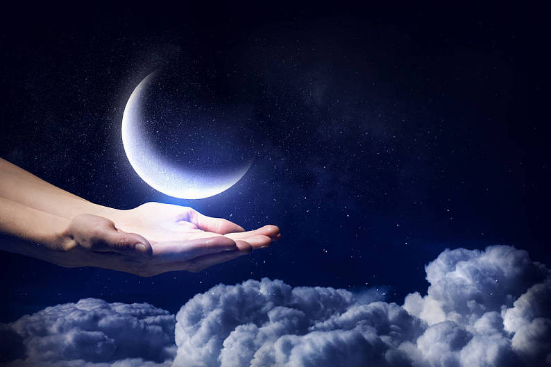 月亮,拿着,混合,握着,星球,手掌_高清图片_全景视觉