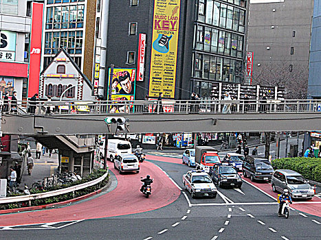 街景,涩谷,东京,日本