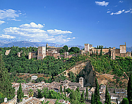 阿尔罕布拉,城堡,格拉纳达,安达卢西亚,西班牙