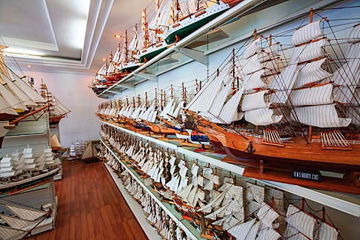 轮船,模型,展示,手工,船,帆船