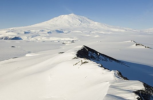 伊里布斯山,靠近,车站,岛屿,罗斯海,可靠,南极