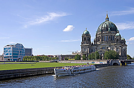 柏林大教堂,施普雷河,信息,中心,柏林,德国,欧洲
