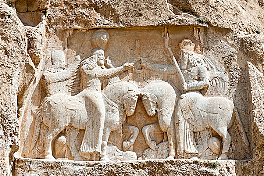石头,浮雕,神,阿胡拉马自达,波斯波利斯,法尔斯,省,伊朗,亚洲