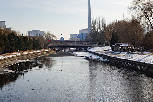 冬季沈阳北运河