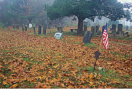 墓地,美国国旗