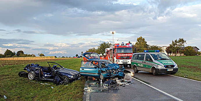 致命,交通,意外,道路,巴登符腾堡,德国,欧洲