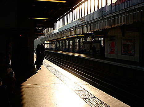 地铁,柱子,巴黎