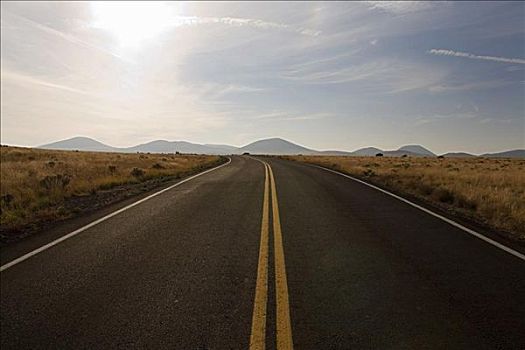 道路,亚利桑那,荒芜,靠近,旗杆,美国