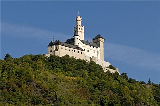城堡,高处,莱茵河中游,山谷,莱茵兰普法尔茨州,德国