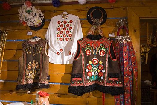 传统,手工制作,衣服,火绒草,造型,博物馆,高,斯洛伐克,欧洲