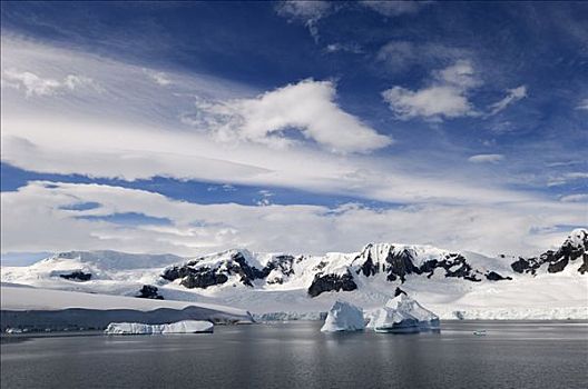 海岸线,冰山,南极半岛,南极