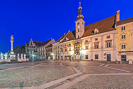 斯洛文尼亚,马里博尔,市政厅,黎明,大幅,尺寸