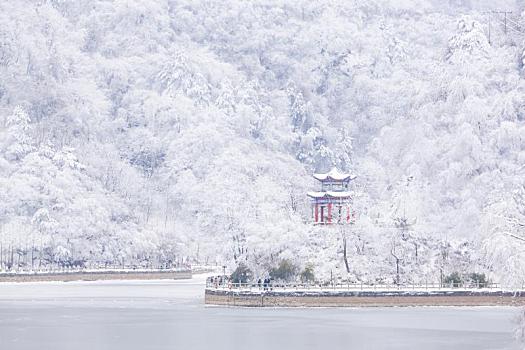 陕西秦岭翠华山雪景