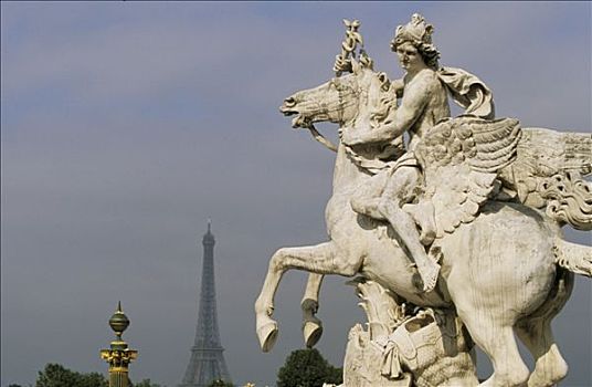 法国,巴黎,雕塑,埃菲尔铁塔