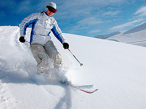 女人,高山滑雪,阿尔卑斯山,奥地利