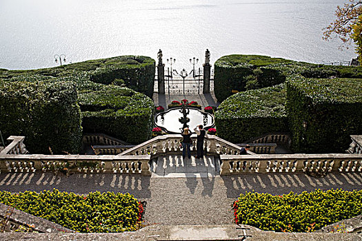 别墅,花园,平台,科摩湖,特雷梅佐,意大利,欧洲
