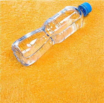水,瓶子,橙色,毛巾