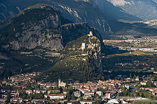 悬崖,遗址,城堡,高处,山谷,特兰提诺阿尔托阿迪杰,意大利,欧洲