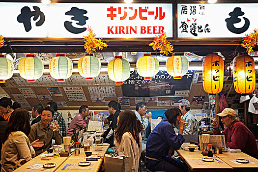 日本,东京,银座,传统,街头餐厅