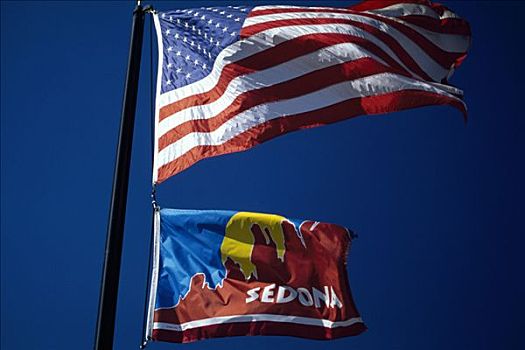 星条旗,塞多纳,亚利桑那,美国