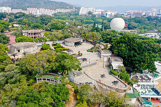 航拍福建厦门胡里山炮台