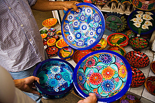 墨西哥,阿卡普尔科,陶器,市场
