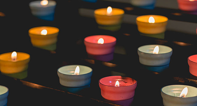 蜡烛,火焰,发光,暗色,创作,灵性,气氛