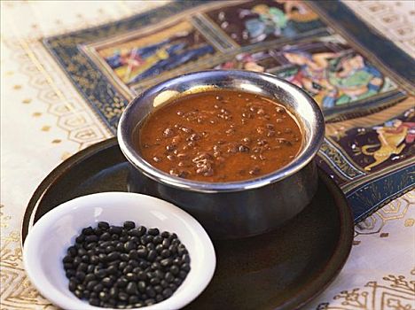 黑色,小扁豆汤,印度