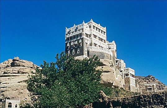 石头,宫殿,也门
