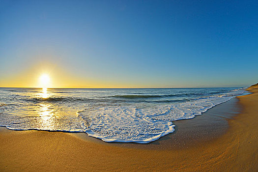 沙滩,日出,天堂海滩,英里,海滩,维多利亚,澳大利亚